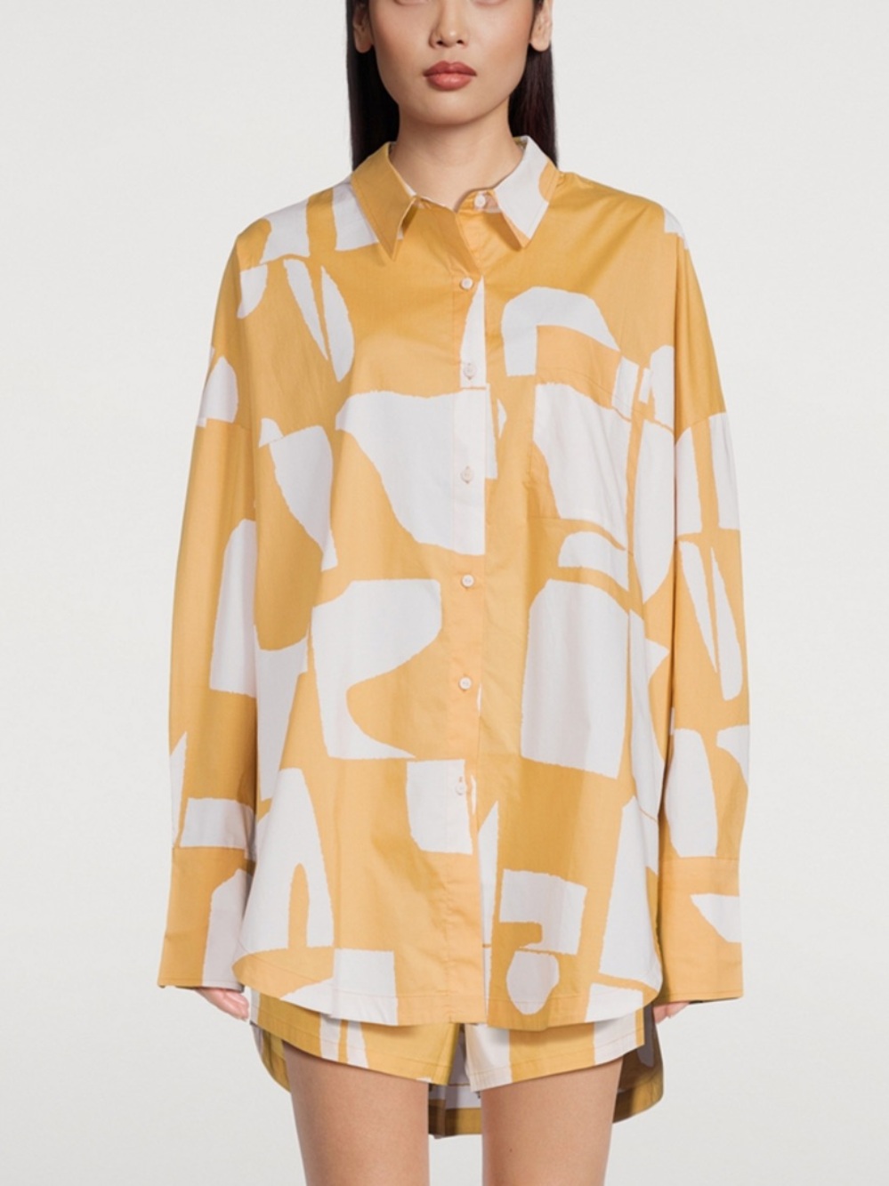 Zulu & Zephyr Yellow & White Printed Long Sleeve Shirt